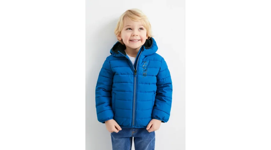 Quilted jacket with hood - water-repellent Blue Colour | Nowandlive