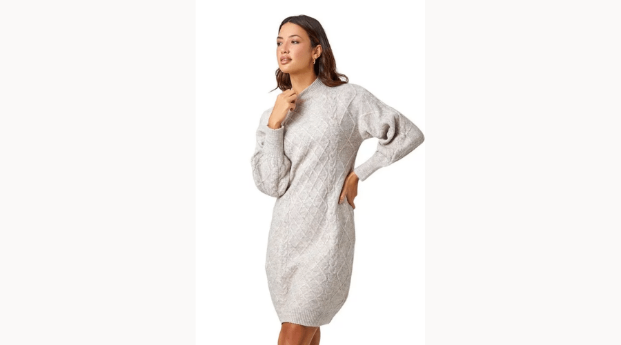 Roman Cable Knit Jumper Dress