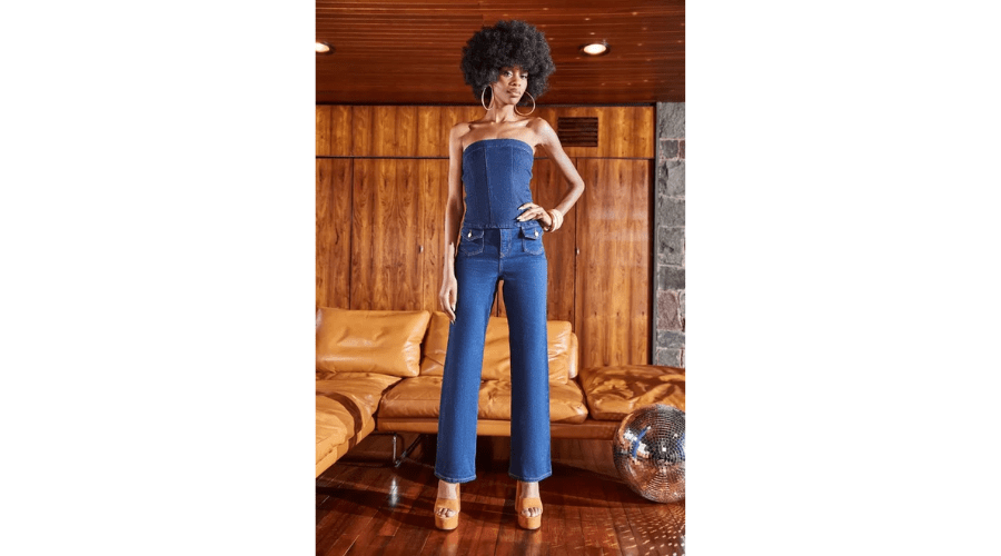 Slim Wide Leg Jean in Indigo Wash | Nowandlive