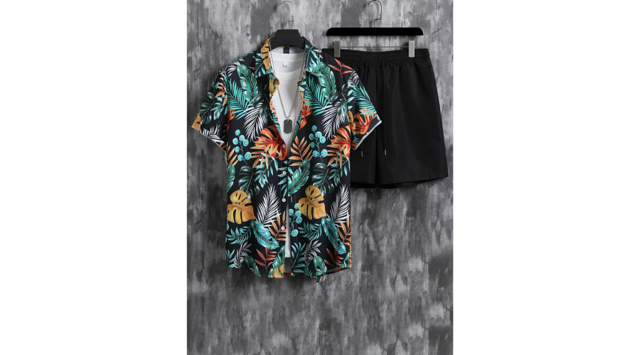 2-Piece Men’s Allover Print Outfit Set