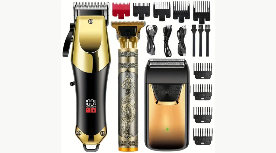3pcs/Set Professional Men's Electric Hair Clippers Kit