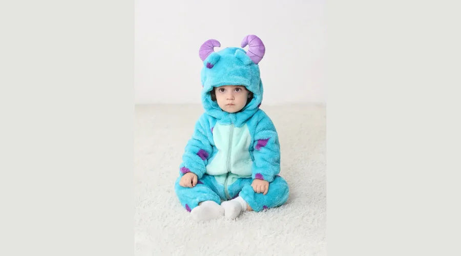 Adorable Little Monster Single Layer Cute Hooded Bodysuit
