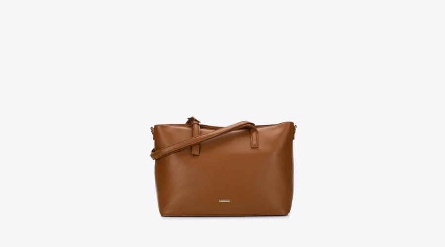Eco-Leather Shopper Bag With Decorative Buckle
