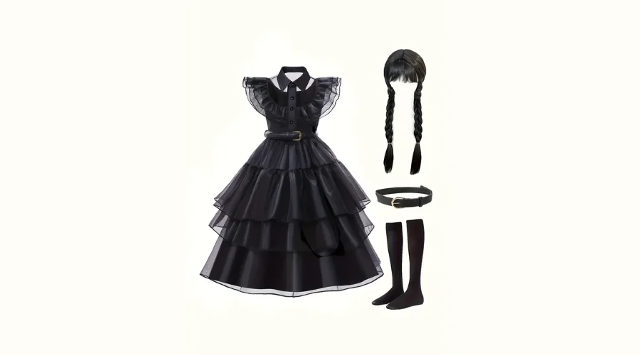 Enchanting Toddler Girls Ruffle Dress Costume Set