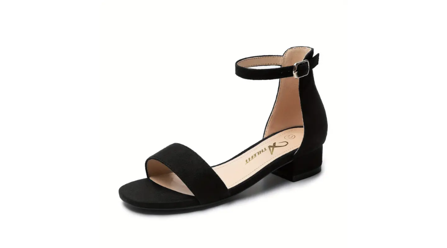 Girls Sandals Open Toe Ankle Strap Low Heels
