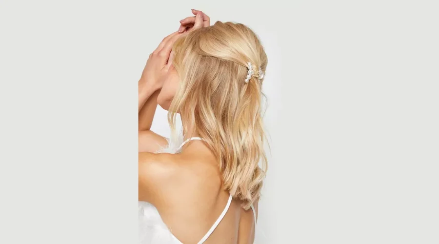 Mini Pearl Hair Claw in cream colour