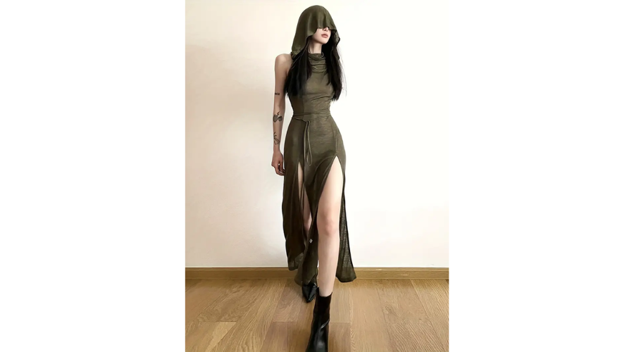 Sultry Hooded Bodycon Dress