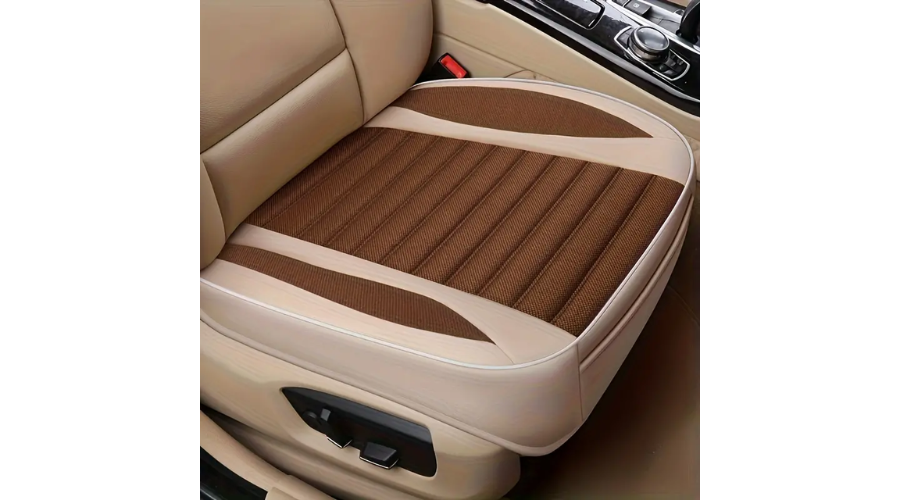 Universal Non-slip Car Front Seat Cushion Flax Four Seasons Easily Install