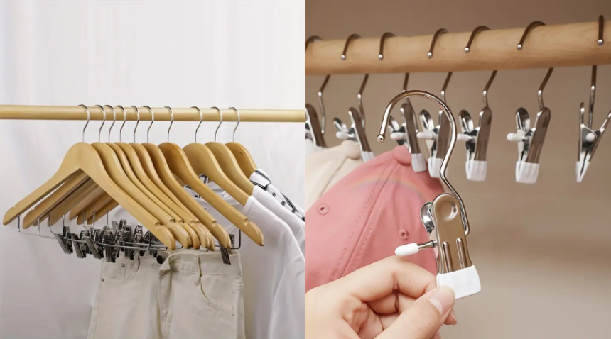 clothes hanger clips