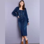 Denim corset dress