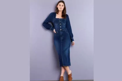 Denim corset dress