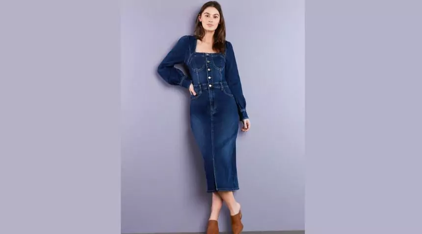 Denim corset dress