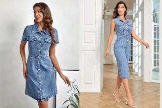 plus size denim dress