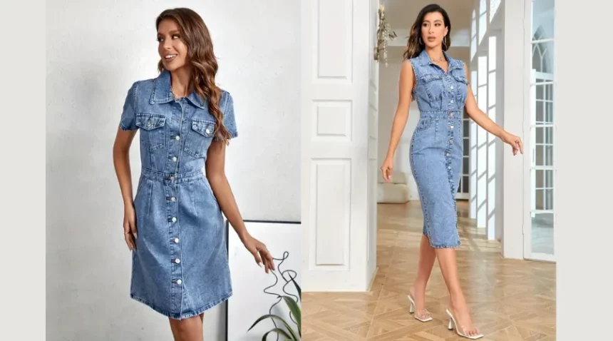 plus size denim dress