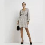 Sequin maternity dress