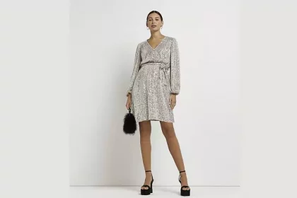 Sequin maternity dress