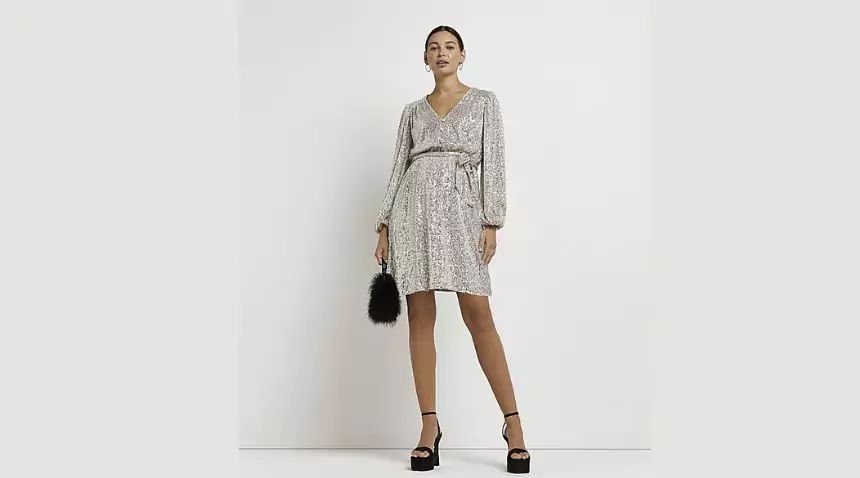 Sequin maternity dress