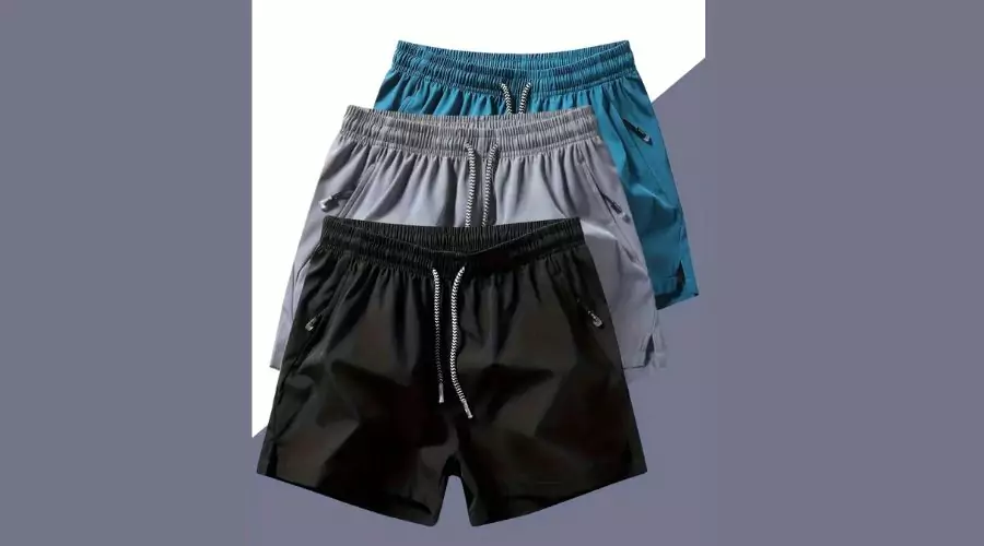 Three-Piece Set of Drawstring Shorts