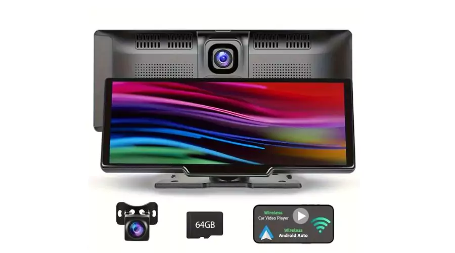 Wireless Android Car Stereo 1080P Portable Backup Camera, Wireless 23.62cm IPS Touch Screen