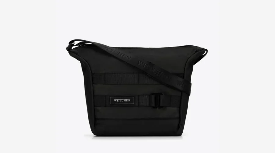 Men's Messenger Bag with Front Strap Little Black