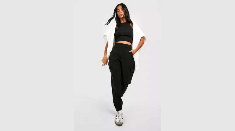 Petite Cuffed Hem Cargo Pants