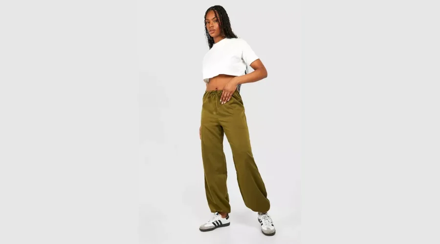 Tall Woven Pocket Detail Cuffed Cargo Pants