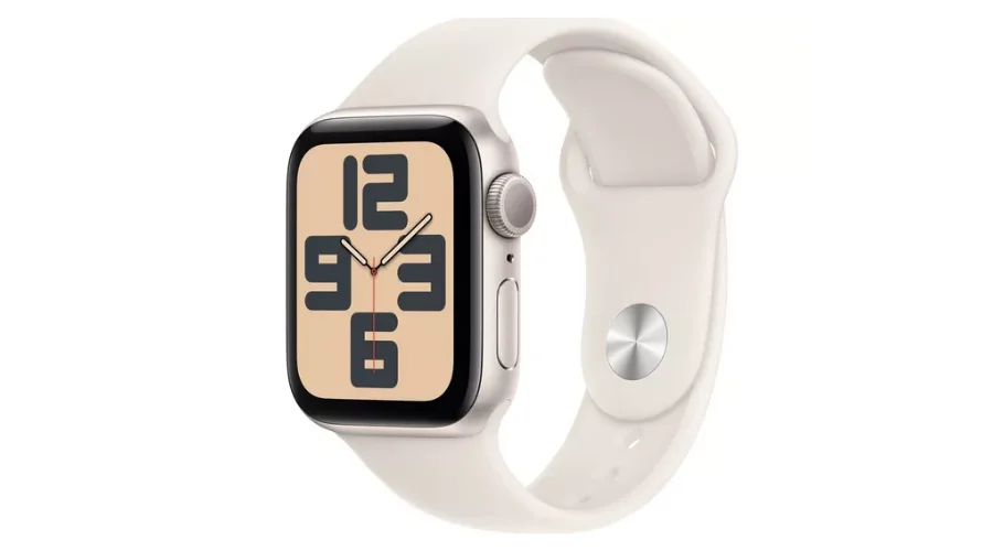 APPLE Watch SE - 40 mm Starlight Aluminium Case with Starlight Sport Band, SM
