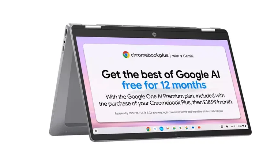 HP Chromebook x360 14b-cd0500sa in 1 - Intel® Core™ i3, 256 GB UFS, Silver 14”