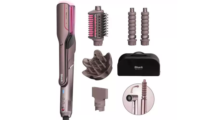 Shark FlexFusion Straight 5-in-1 Air Styler & Hair Dryer with Storage Case
