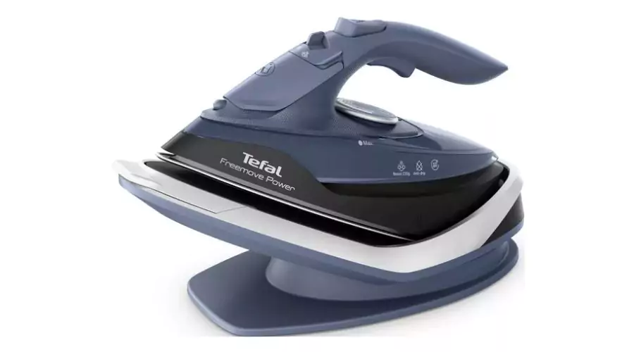TEFAL Freemove Power FV6674G0 Cordless Steam Iron - Blue Salt & Black