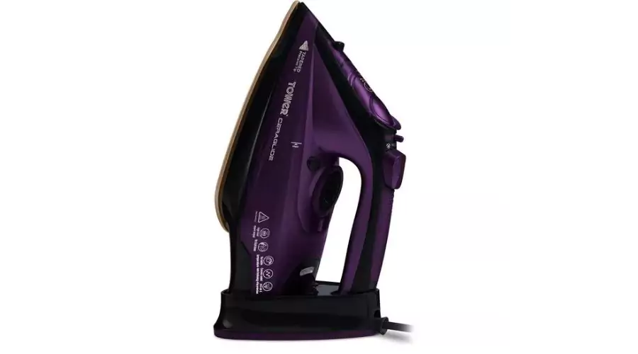TOWER CeraGlide T22008 Cordless Steam Iron - Purple