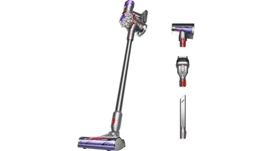 Dyson - V8 Cordless Vacuum with 6 accessories - Silver/Nickel