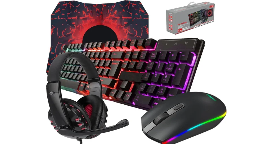 Wired Gaming Keyboard and Mouse Headset Combo