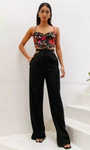 HELLO MOLLY My Queendom Crop Black