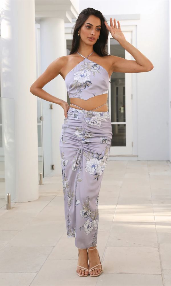 Romantic Nights Midi Skirt Lilac