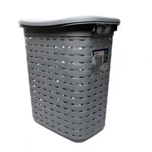 CESTO DE PLÁSTICO 56.5 X 50 X 34 CM GRIS (5)