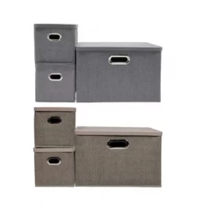SET OF STORAGE BOXES IN VARIOUS COLORS, 3 PIECES (3)