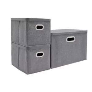SET OF STORAGE BOXES IN VARIOUS COLORS, 3 PIECES (4)