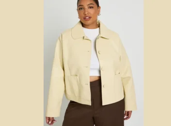 2. Plus PU Elasticated Hem Jacket
