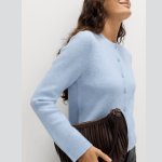 Crew Neck Cardigan with Wool (2)