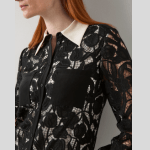 Floral Embroidery Mini Shirt Dress (4)