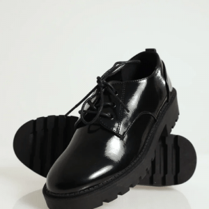 Leather Flat Lace Up Shoes (2)