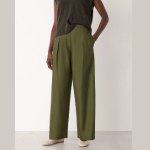 Lyocell Rich Pleat Front Barrel Leg Trousers (1)