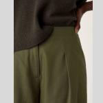 Lyocell Rich Pleat Front Barrel Leg Trousers (4)