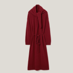 Pure Wool Knitted Scarf Neck Midi Dress (3)