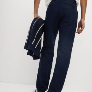 Regular Fit Cotton Linen Blend Chinos (3)