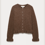Textured Frill Detail Cardigan with Wool (2)