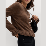 Textured Frill Detail Cardigan with Wool (4)