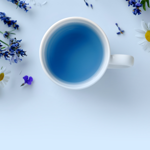 Mistura para bebida noturna calmante azul