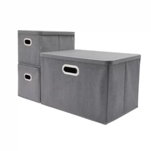 SET OF STORAGE BOXES IN VARIOUS COLORS, 3 PIECES (2)
